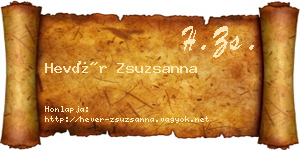Hevér Zsuzsanna névjegykártya